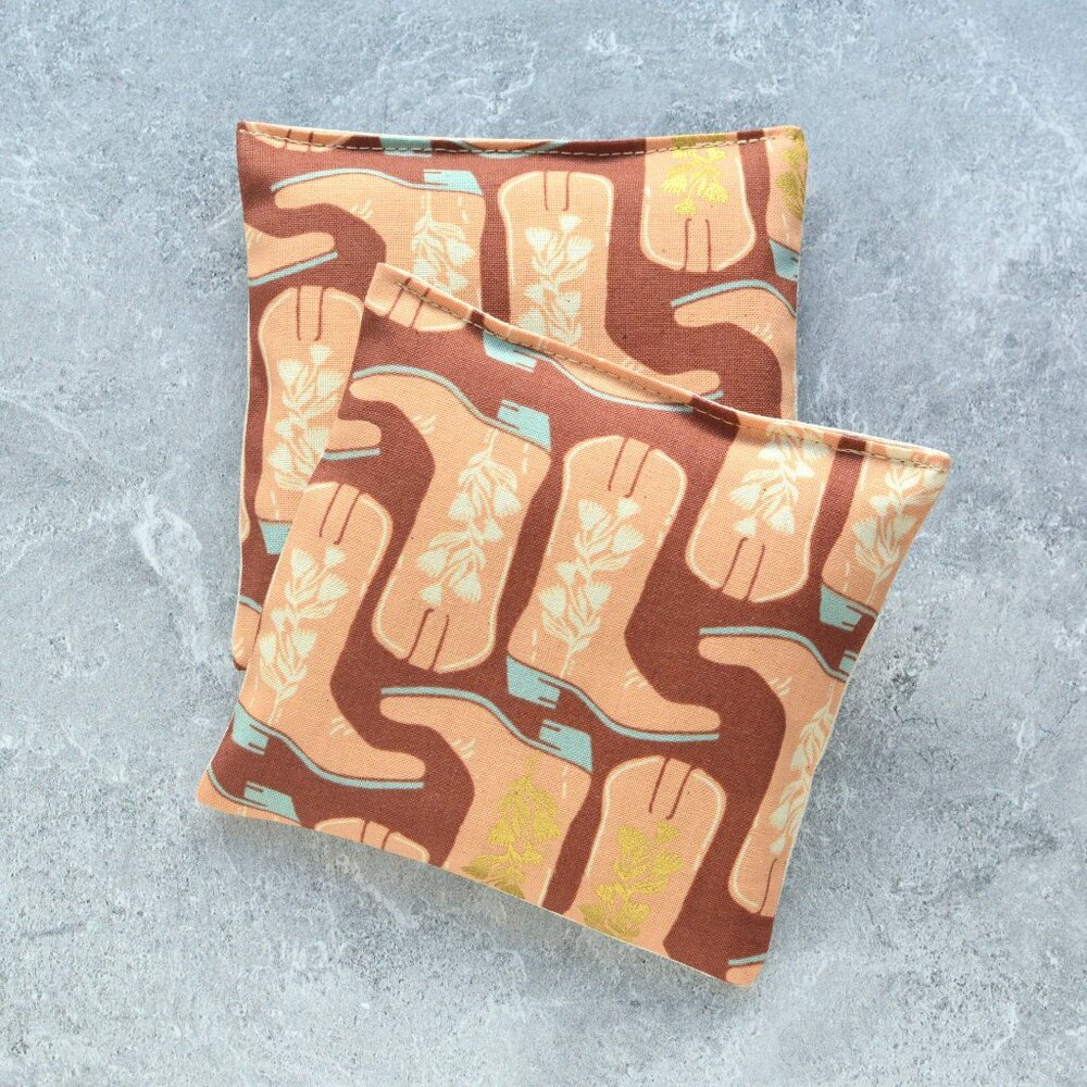 Golden Floral Cowboy Boots Lavender Sachet Bundle